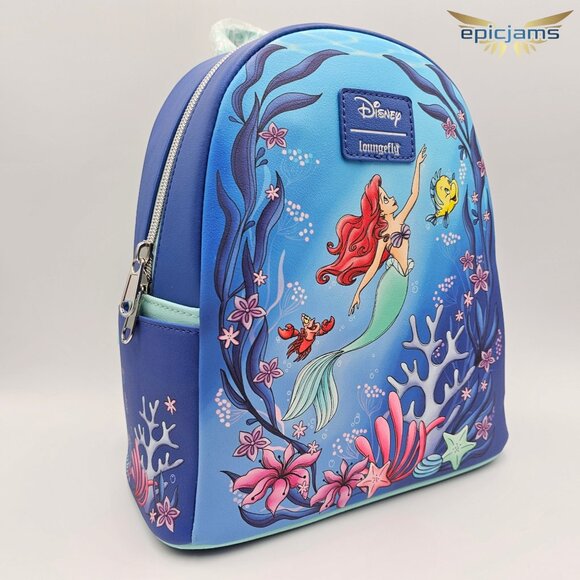 Loungefly Disney The Little Mermaid Under The Sea Mini Backpack - Picture 3 of 9